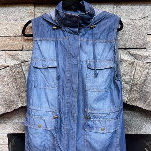 New Tensel Denim Hooded Vest